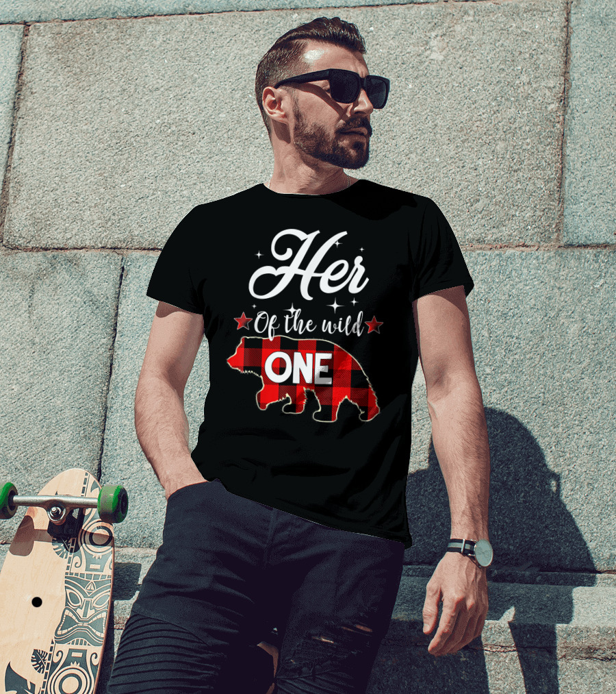 Her Of The Wild One Bear Lumberjack Plaid T-Shirt