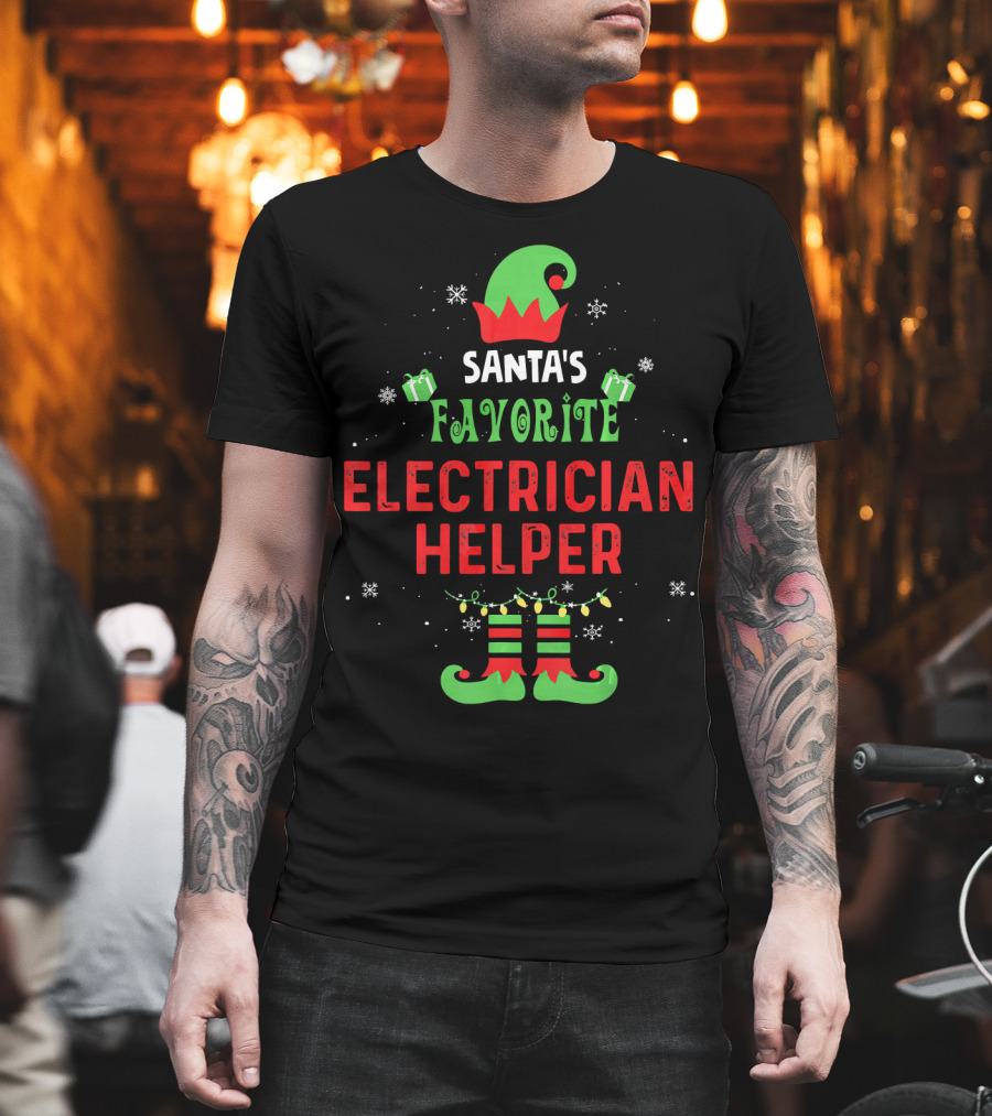Santa's Favorite Electrician Helper T-Shirt