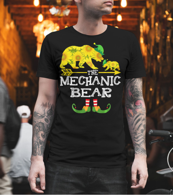 Sunflower Elf Bear Family Mechanic T-Shirt Sunflower Elf Bear Family Mechanic T-Shirt