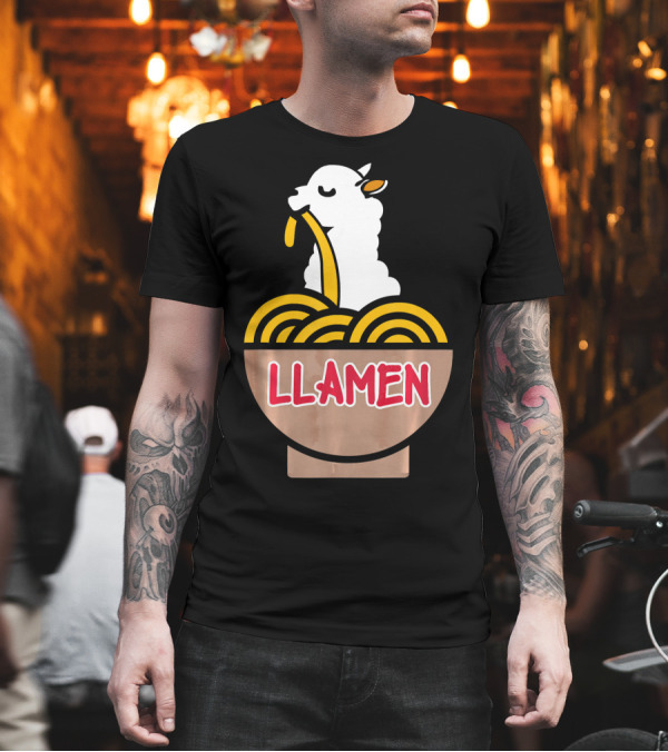 Llama Llamen Kawaii Noodle Foodie Alpaca T-Shirt Llama Llamen Kawaii Noodle Foodie Alpaca T-Shirt