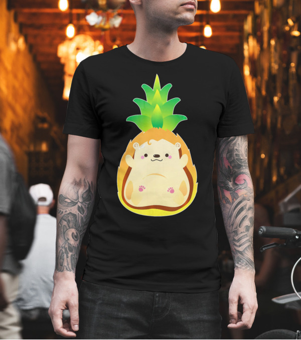Pinehog Hedgehog Pineapple Cute Cartoon Crossover T-Shirt Pinehog Hedgehog Pineapple Cute Cartoon Crossover T-Shirt