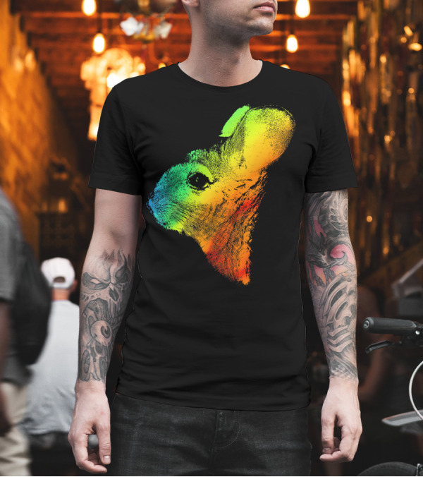 CHINCHILLA Rainbow Retro Colorful Long T-Shirt CHINCHILLA Rainbow Retro Colorful Long T-Shirt