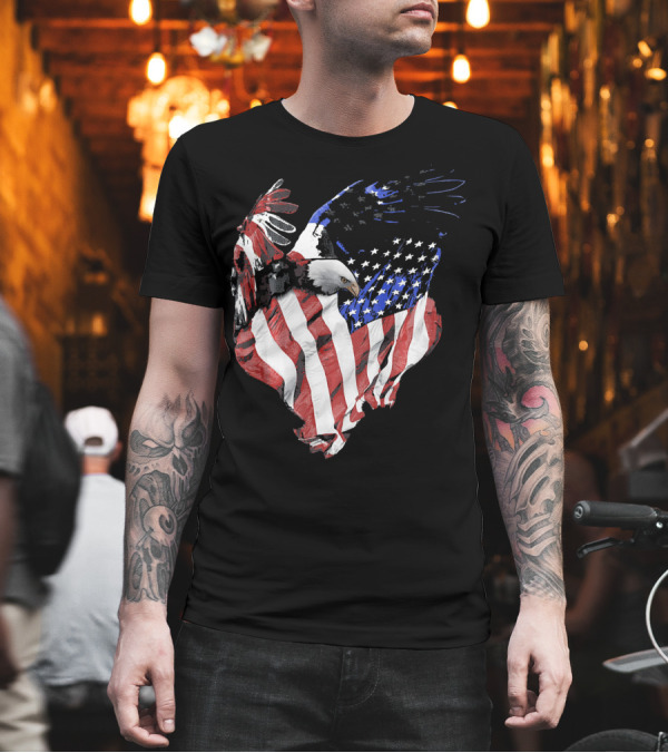 American Flag Bald Eagle Stars and Stripes Patriotic T-Shirt American Flag Bald Eagle Stars and Stripes Patriotic T-Shirt