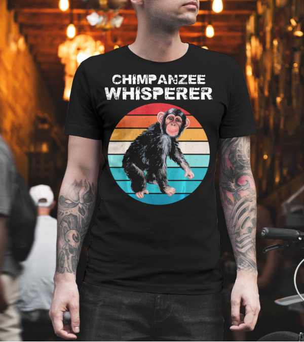 Chimpanzee Whisperer Retro Stripes T-Shirt Chimpanzee Whisperer Retro Stripes T-Shirt