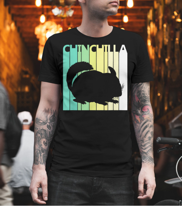 Chinchilla Silhouette Retro Animal Lover T-Shirt Chinchilla Silhouette Retro Animal Lover T-Shirt