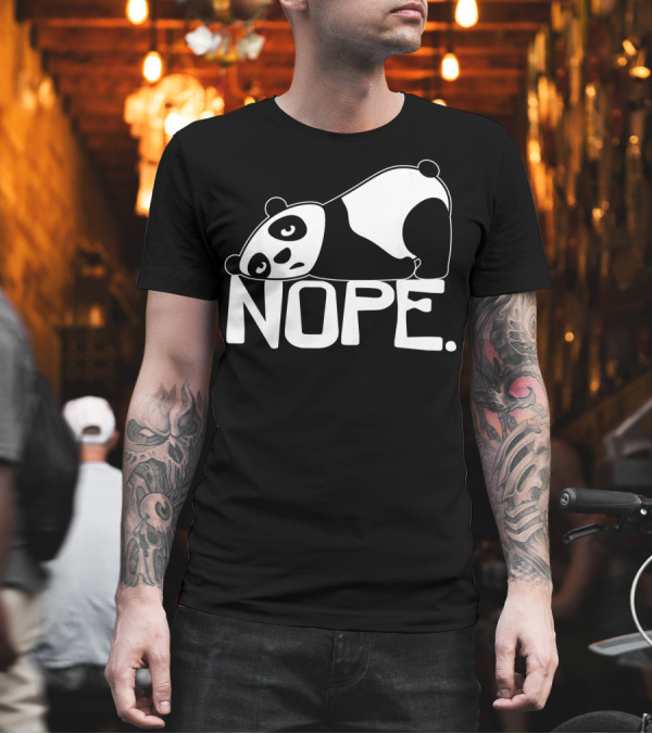Funny Nope Not Today Lazy Panda Iconic T-Shirt Funny Nope Not Today Lazy Panda Iconic T-Shirt