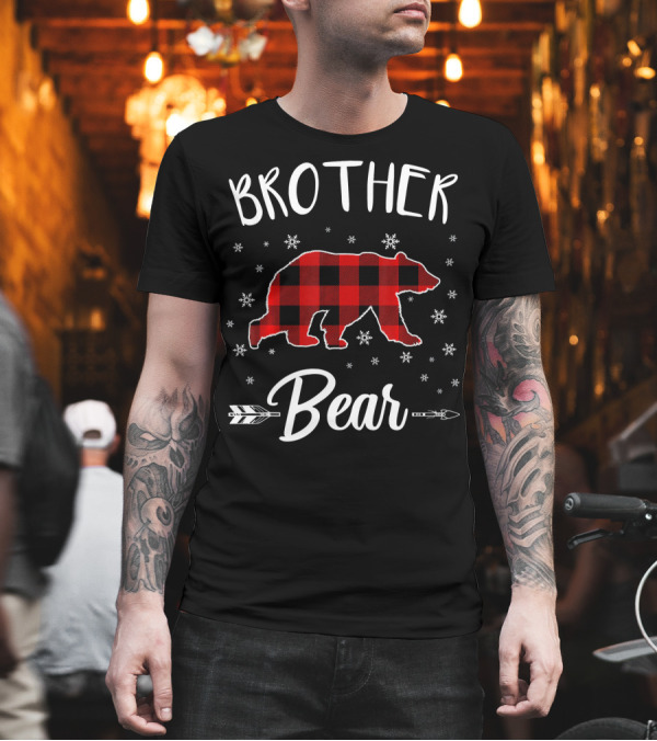 Brother Bear Red Plaid Buffalo Check Snowflakes Arrows T-Shirt Brother Bear Red Plaid Buffalo Check Snowflakes Arrows T-Shirt