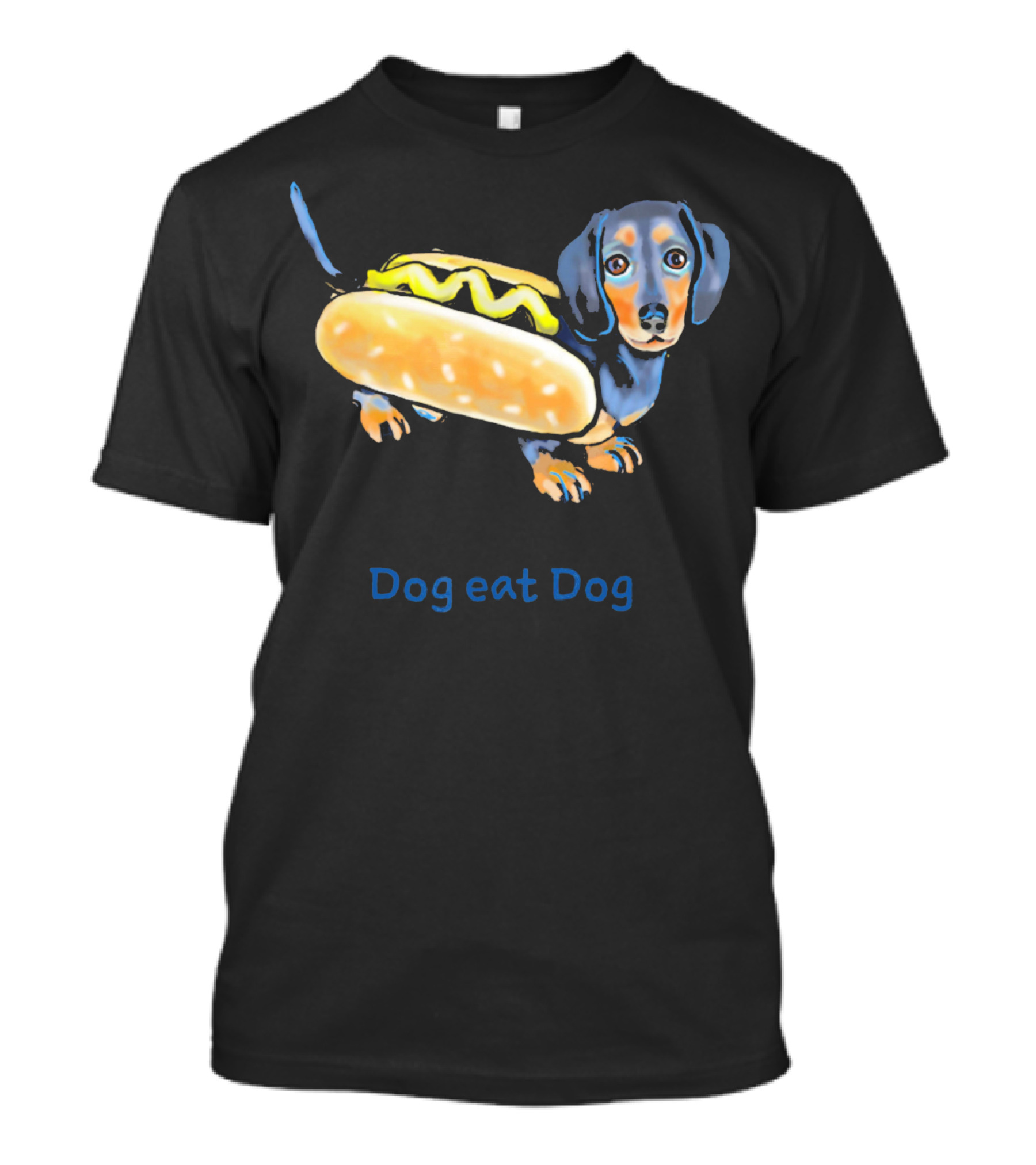 Dog Eat Dog Dachshund HotDog T-Shirt