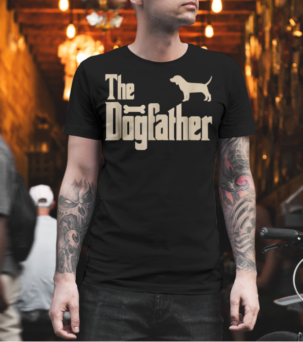 Mens Beagle Dog Lovers The Dogfather T-Shirt Mens Beagle Dog Lovers The Dogfather T-Shirt