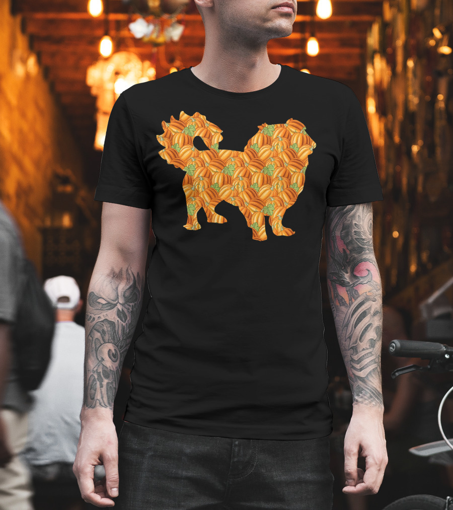 Pekingese Pumpkin Pattern Easy Halloween Costume Pelchie T-Shirt