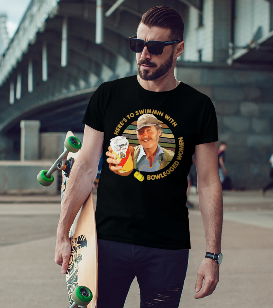 Quint Jaws Here’s To Swimmin With Bowlegged Women Vintage Beer Scene T-Shirt