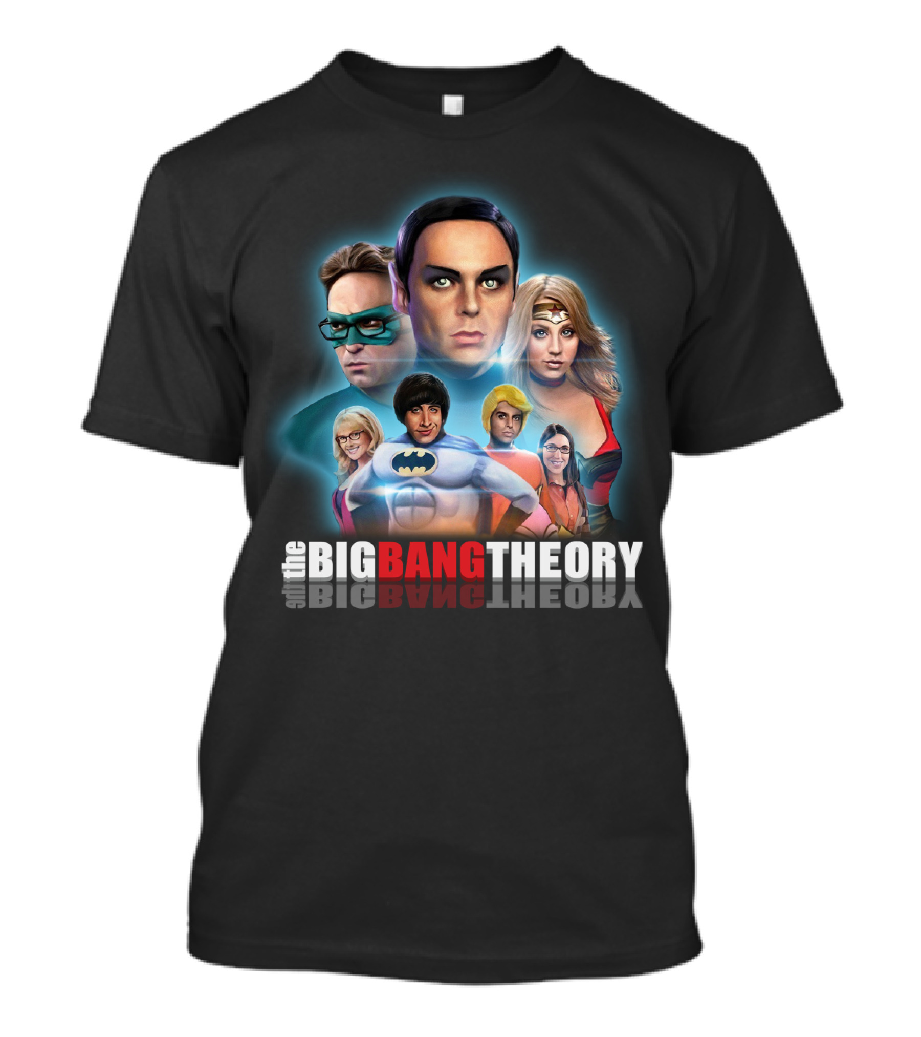 The Big Bang Theory Justice League Parody Characters T-Shirt