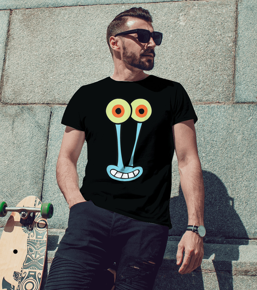 Gary Halloween Snail Cartoon Face Funny Group Costume T-Shirt