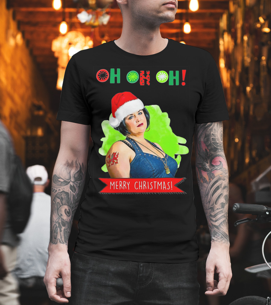 Nessa Ho Ho Ho Gavin Stacey Merry Christmas Santa Hat Tattoo T-Shirt