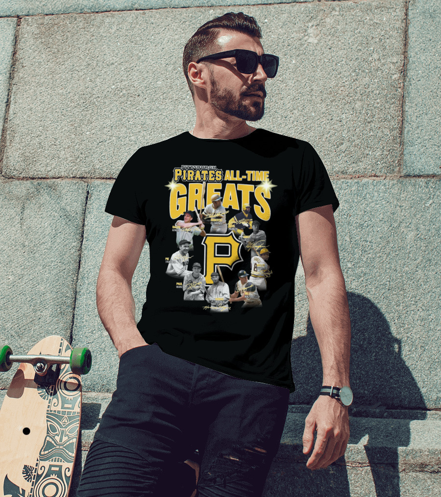 Pittsburgh Pirates All-Time Greats Roberto Clemente Honus Wagner Willie Stargell T-Shirt