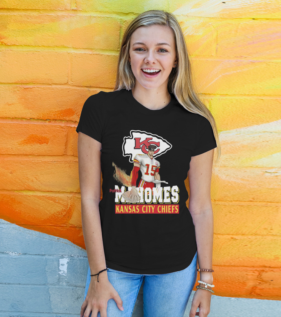 Patrick Mahomes Kc Kansas City Chiefs Football Flame T-Shirt