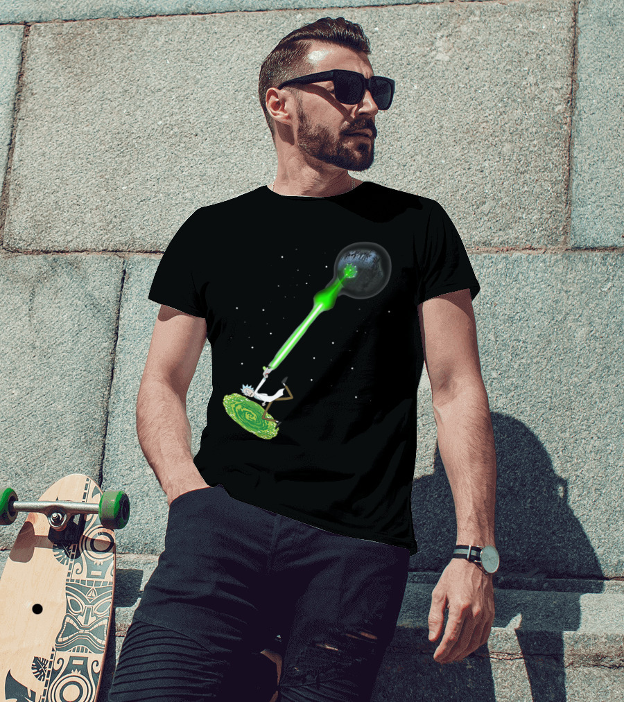 Rick Sanchez Kamehameha Death Star T-Shirt