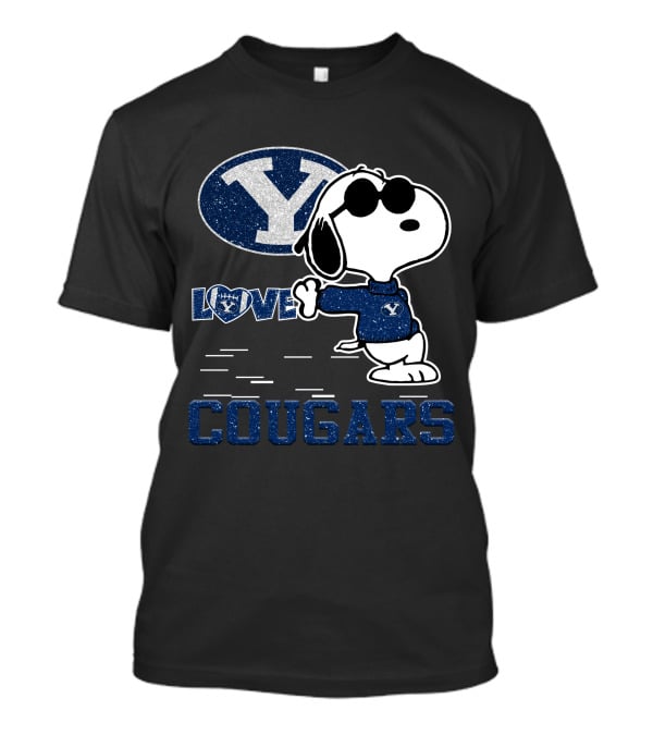Love BYU Cougars Snoopy Y T-Shirt