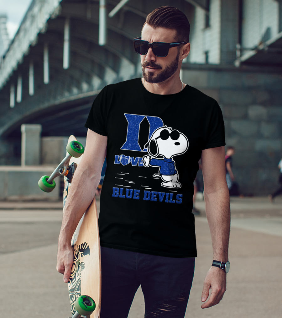 Snoopy Love Duke Blue Devils Peanuts Fan T-Shirt