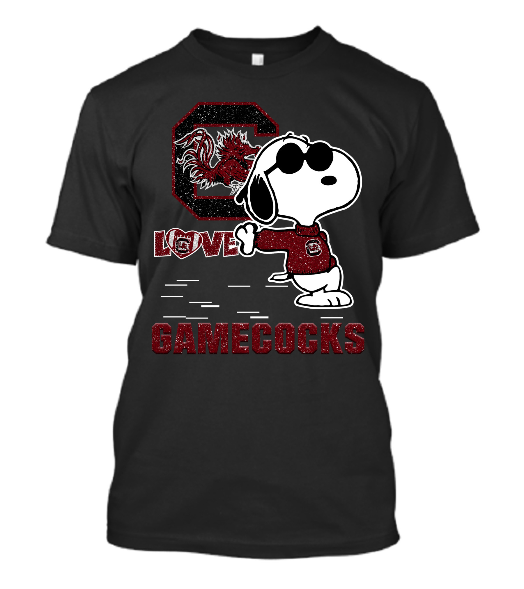 Snoopy Love Gamecocks South Carolina T-Shirt