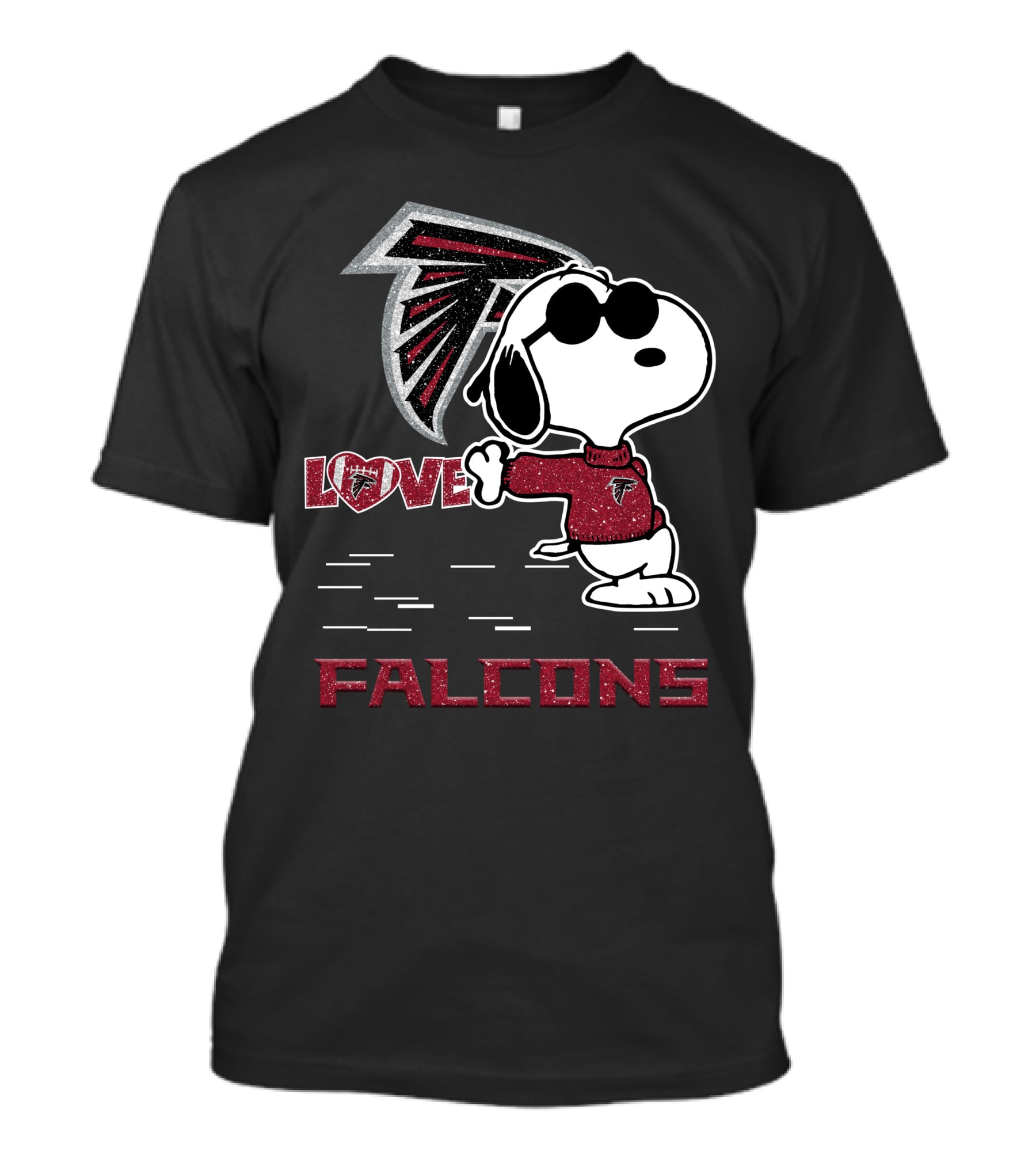 Snoopy Love Falcons Atlanta Football Fan T-Shirt