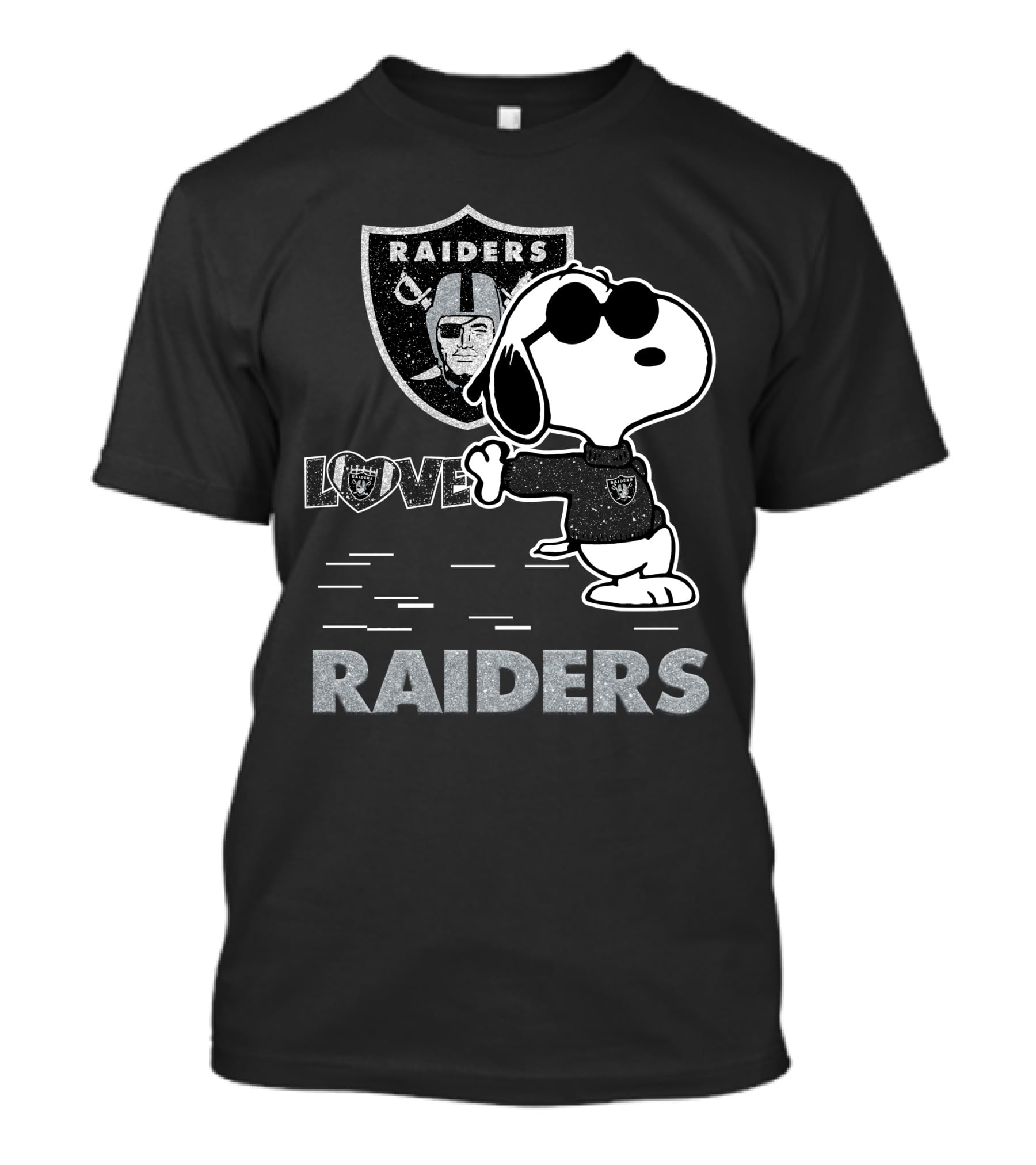 Snoopy Love Raiders Las Vegas Raiders NFL Football T-Shirt