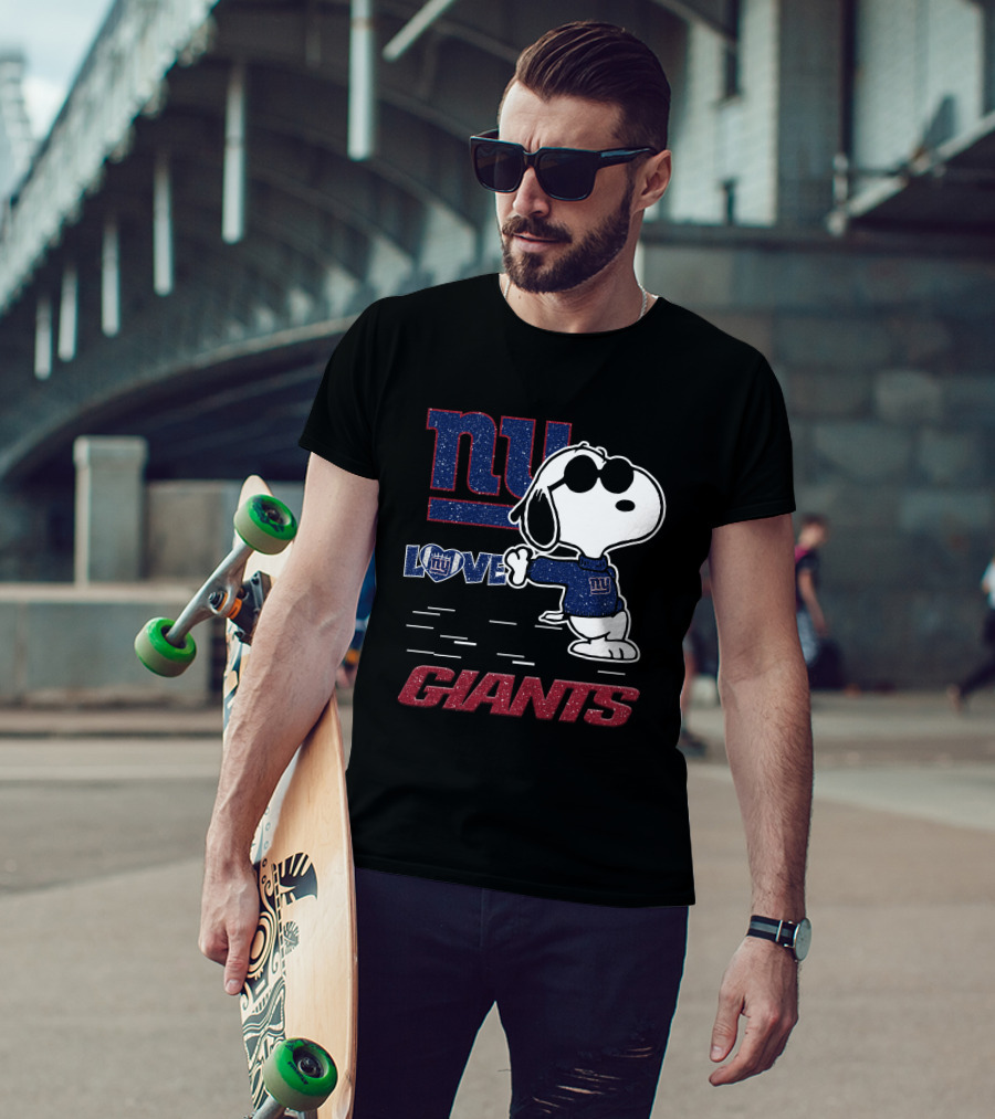Snoopy NY Giants Love T-Shirt
