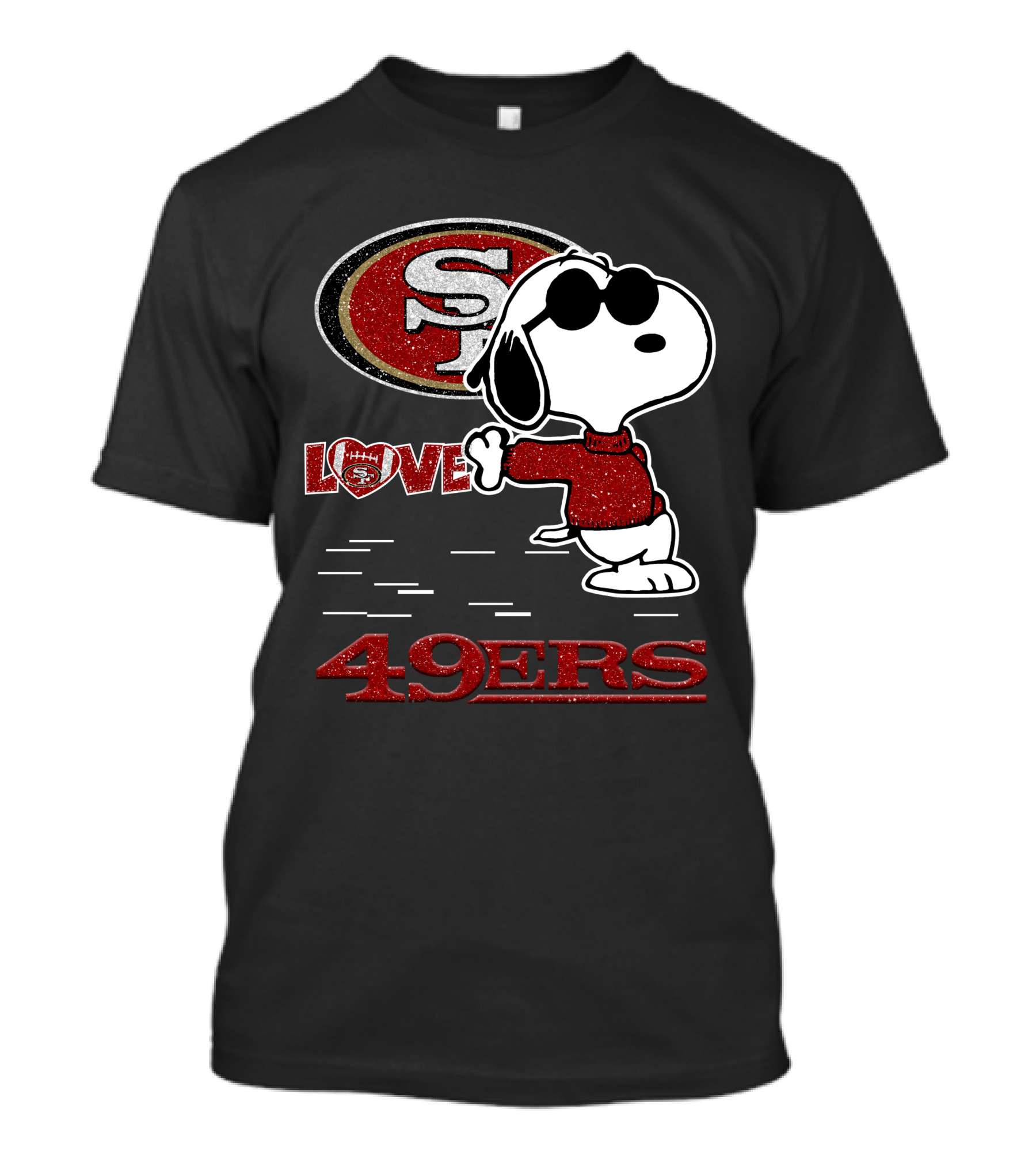 Snoopy Love San Francisco 49ers Fans Nfl Football 131 T-Shirt