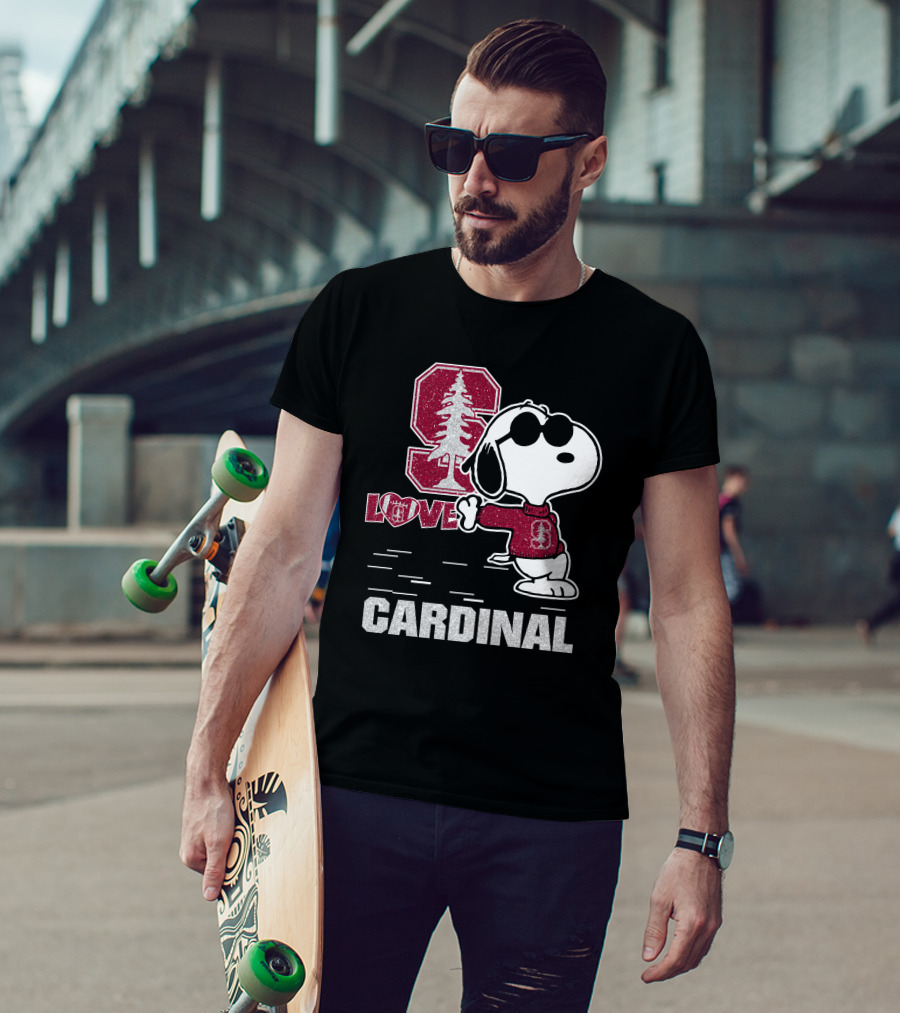 Snoopy Stanford Cardinal Love T-Shirt