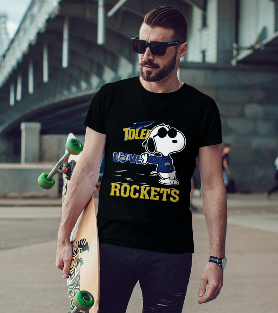 Snoopy Love Toledo Rockets T-Shirt