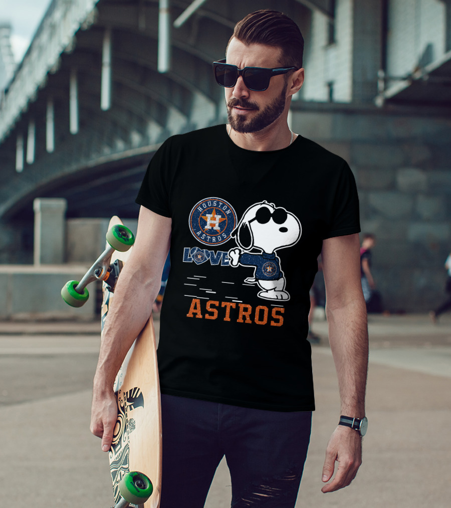 Snoopy Love Houston Astros Astros T-Shirt