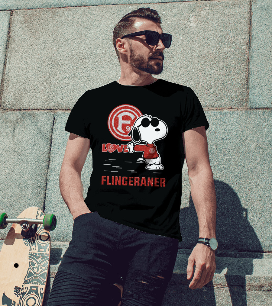 Snoopy Love Fortuna Düsseldorf Flingeraner T-Shirt