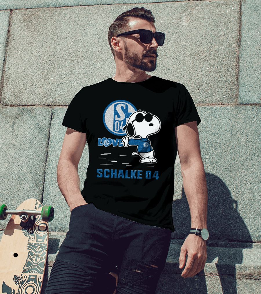Snoopy Love Schalke 04 S04 Fan Collection T-Shirt