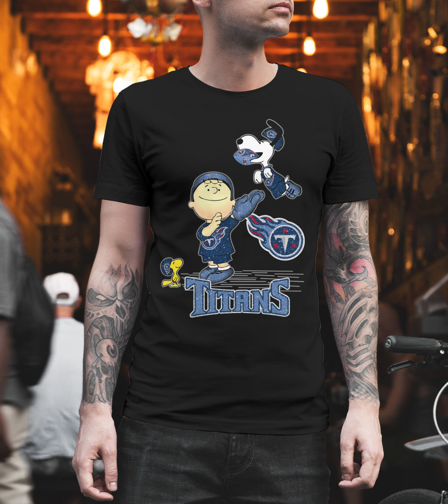 Snoopy Titans Love Tennessee Football Peanuts T-Shirt