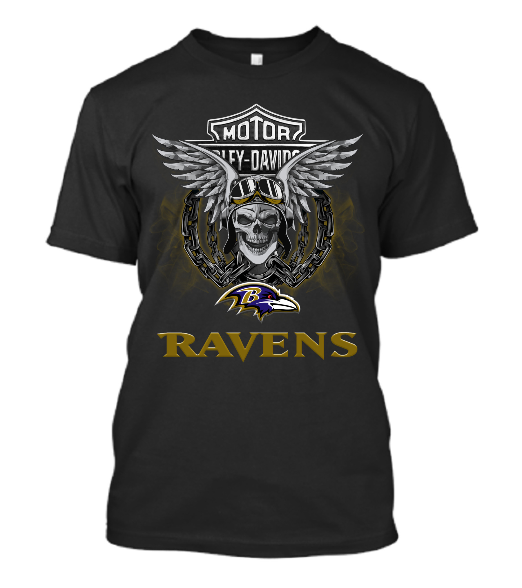 Hd Ravens Nfl Football Fans Baltimore Ravens Harley Davidson T-Shirt