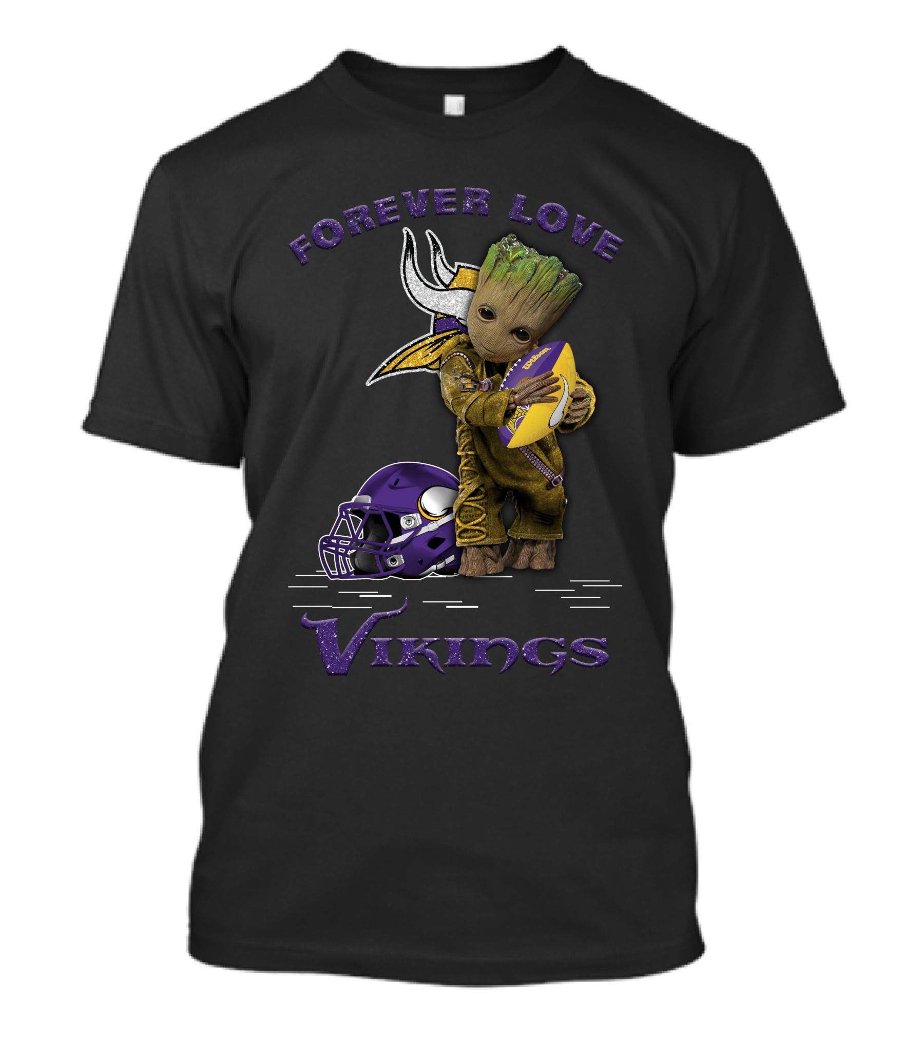 Forever Love Vikings Groot Football Fan T-Shirt