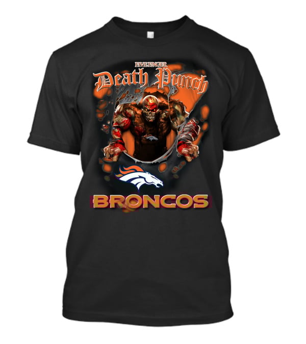 Five Finger Death Punch Broncos Nfl Football Fans Denver Broncos T-Shirt