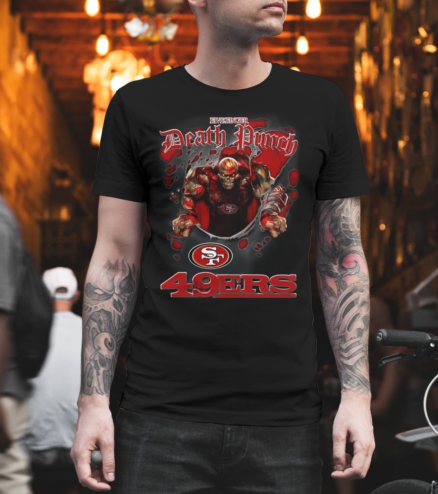 Five Finger Death Punch San Francisco 49ers Sf Nfl Football Fans T-Shirt