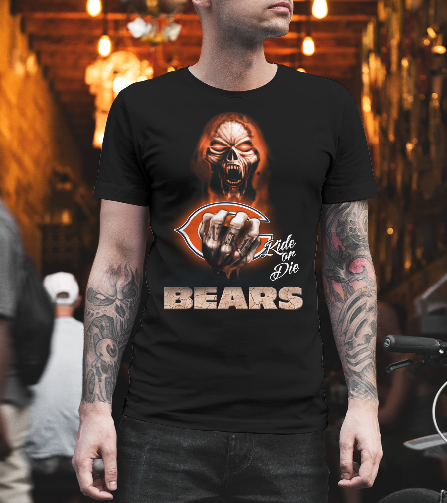 Chicago Bears Ride Or Die Skull 146 Hd0006 T-Shirt
