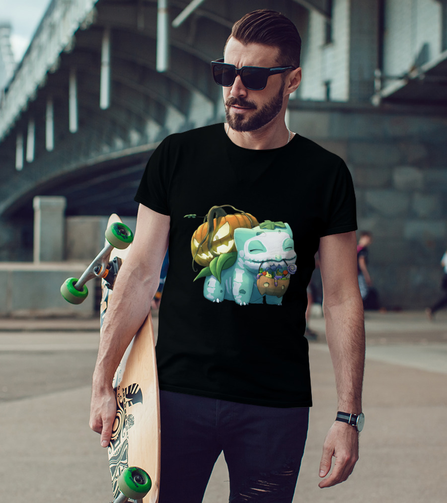 Halloween Pumpkin Bulbasaur Trick-or-Treat T-Shirt