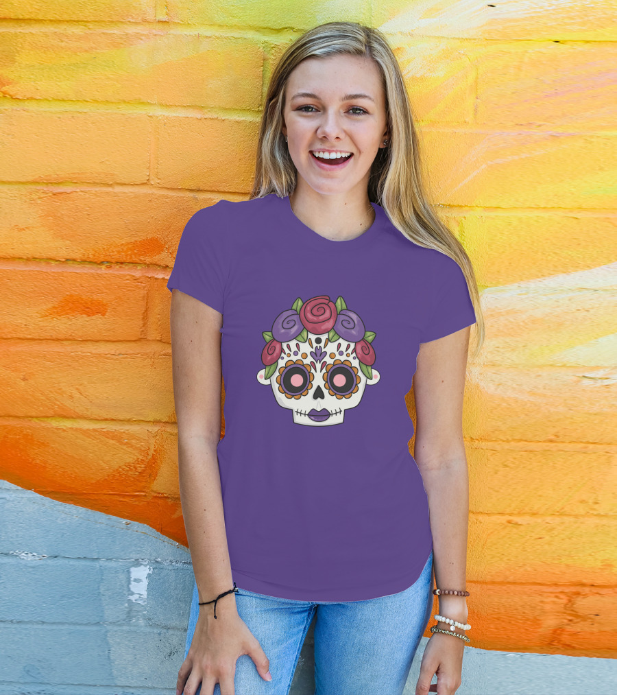 My Style My Hair Sugar Skull Rose Flower T-Shirt