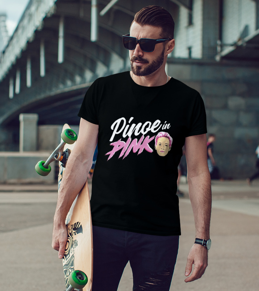 Pinoe In Pink Megan Rapinoe Iconic Portrait With Pink Hair T-Shirt