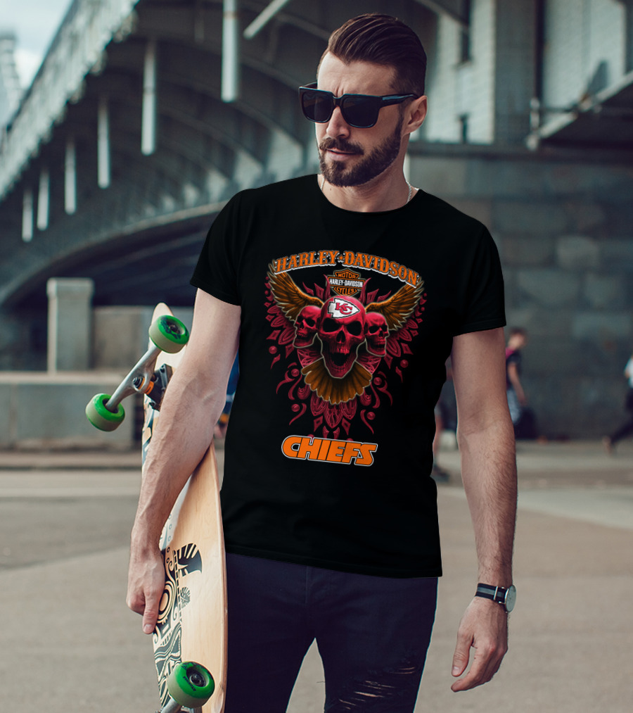 Harley Davidson Motorcycles Kansas City Chiefs Chiefs T-Shirt