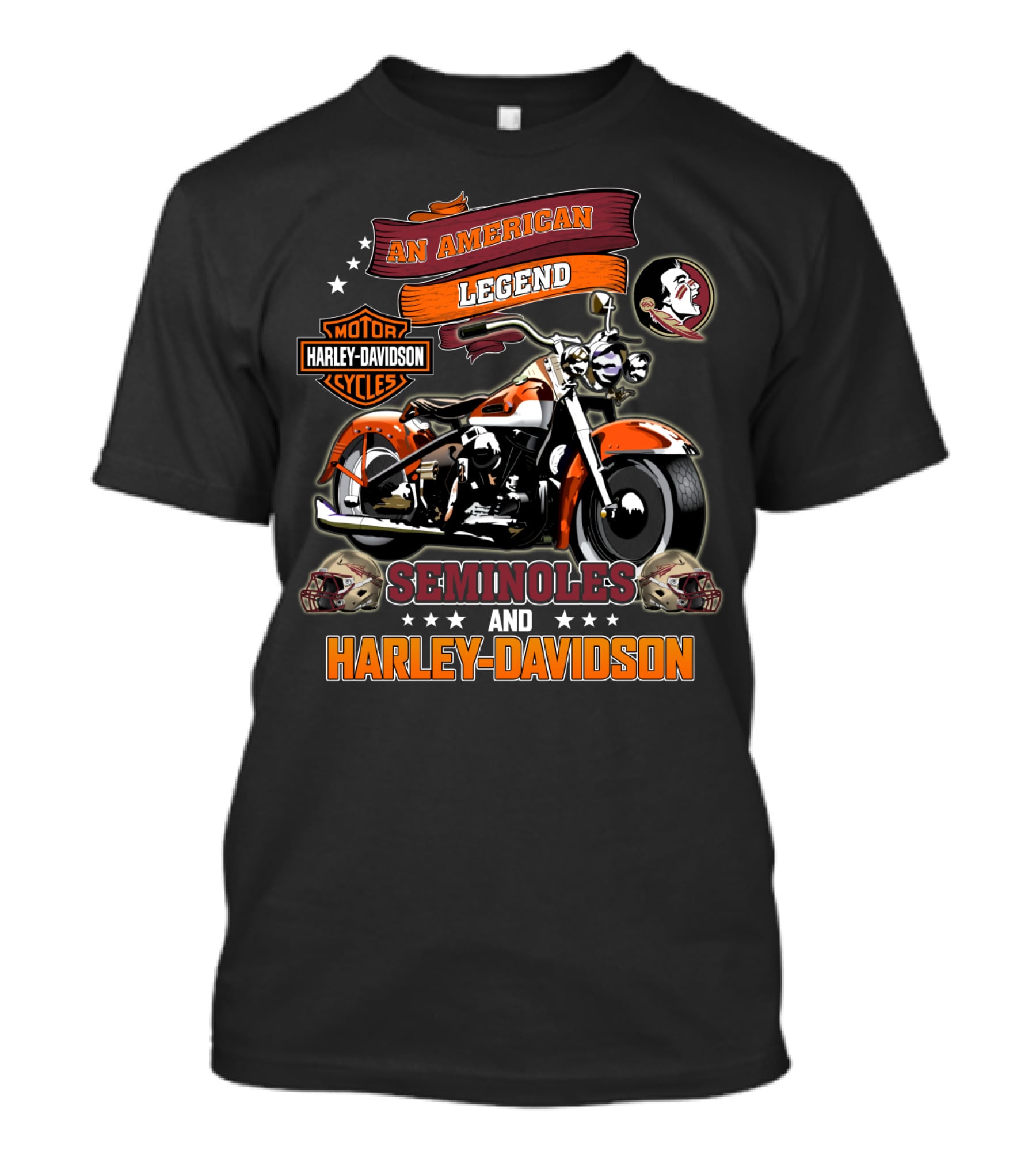 An American Legend Seminoles And Harley Davidson Motor Cycles T-Shirt