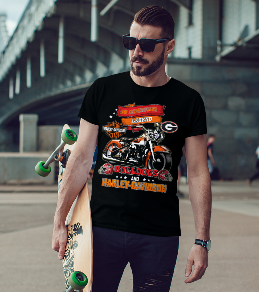 Georgia Bulldogs Harley Davidson An American Legend T-Shirt