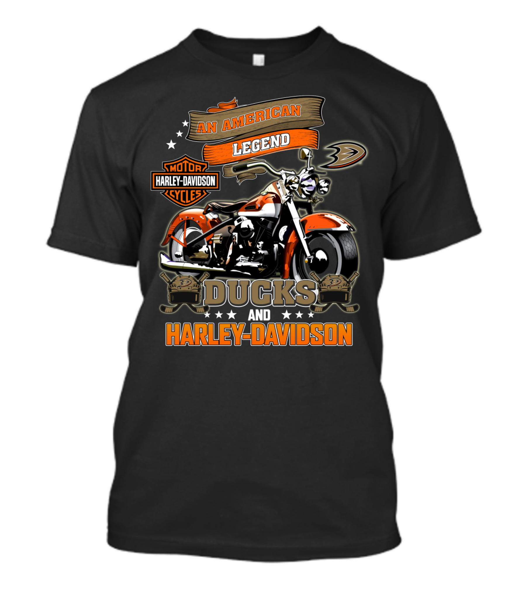 An American Legend Anaheim Ducks And Harley Davidson Nhl T-Shirt
