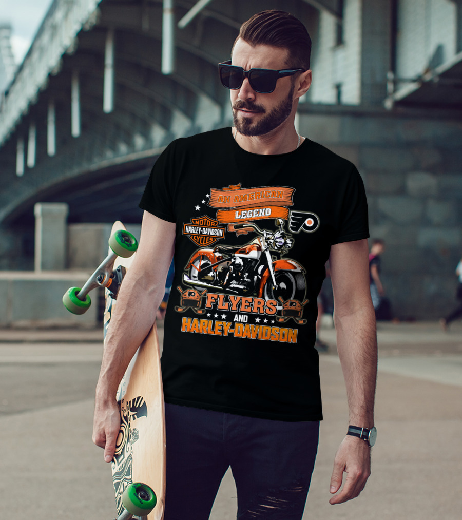 Philadelphia Flyers Harley Davidson An American Legend T-Shirt