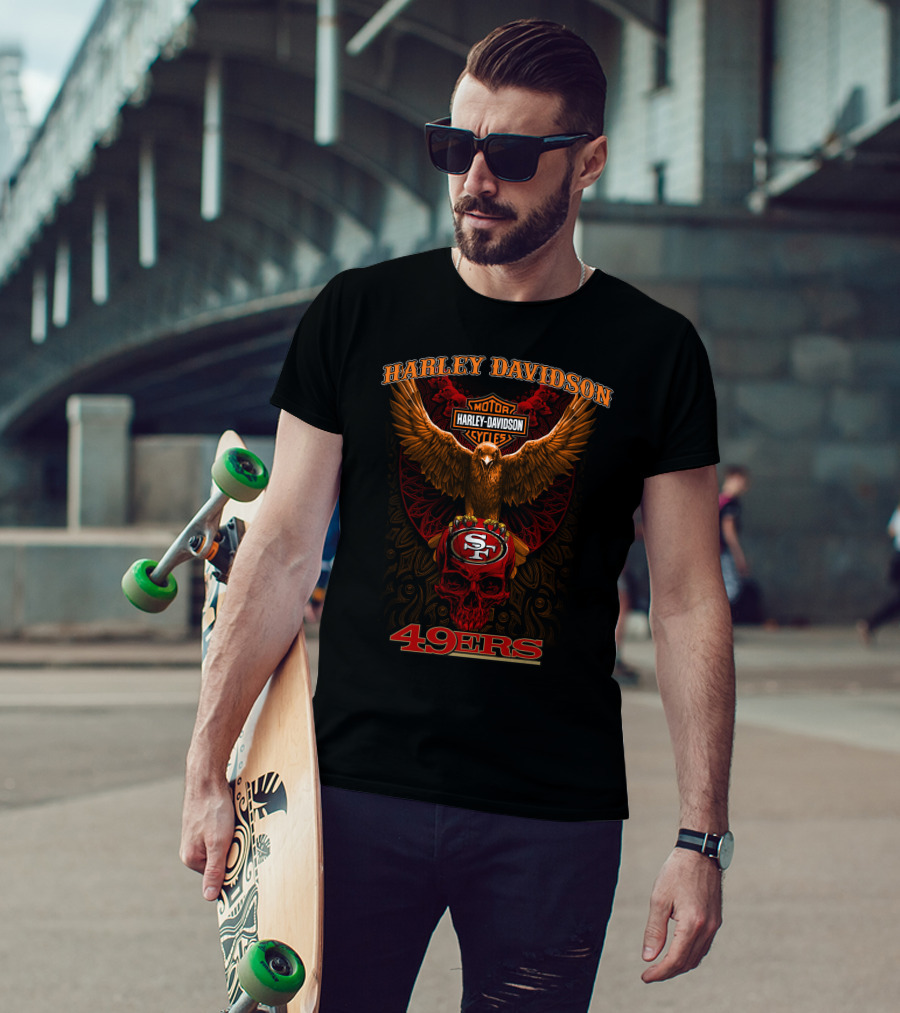 Harley Davidson 49ers Motor Cycles Sf T-Shirt