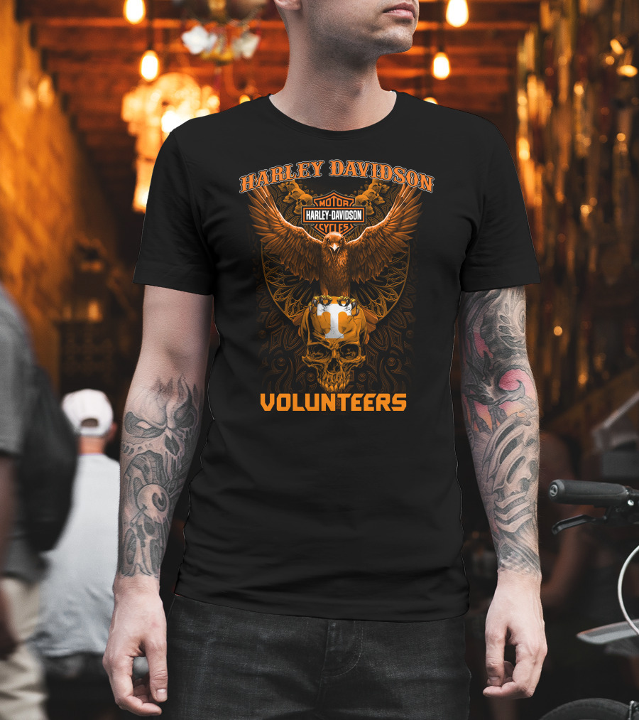 Harley Davidson Tennessee Volunteers Motorcycles T-Shirt
