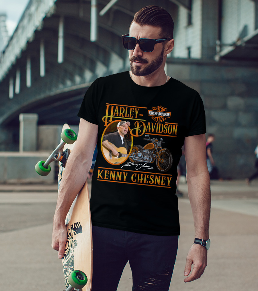 Kenny Chesney Harley Davidson Motor Cycles T-Shirt